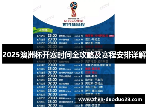 2025澳洲杯开赛时间全攻略及赛程安排详解 2025澳洲杯开赛时间全攻略及赛程安排详解